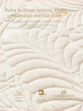 Chenille kanapévédő huzat kombinált kanapéhoz – modern egyszerű stílus, védőhuzat