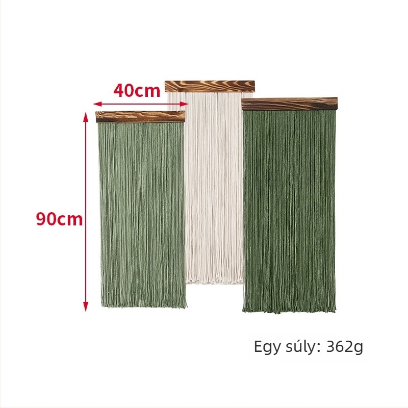 Tapéta - kézzel szőtt színblokkokkal rendelkező fali dekoráció, skandináv stílusú nappali dekor, bojtokkal (Anyag: Pamut; Stílus: Nordic; Gyártás: Kézi szövés; Forma: Kör; Mintázat: Egyéb)