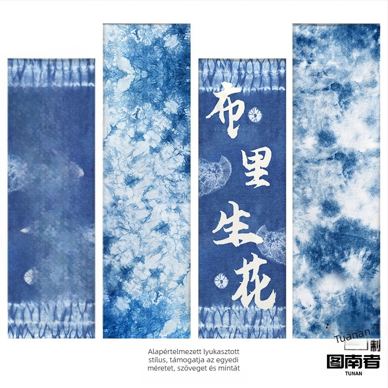 Óvodai hátteretapéta etnikus tie-dye stílusban, 100% pamut