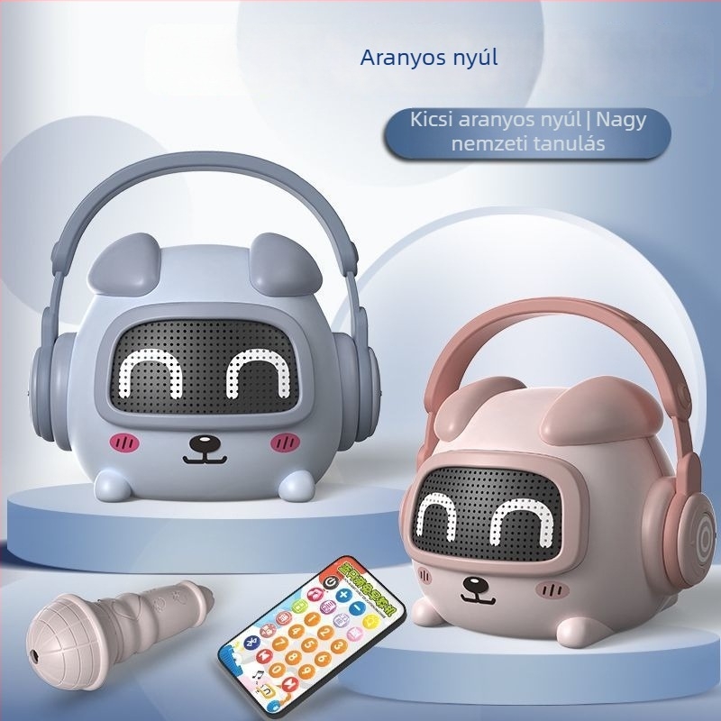 Gyermekek intelligens korai oktatási mesemondó gép — Bluetooth, távirányító, újratölthető, zenelejátszás; műanyag test; 0–3 éveseknek