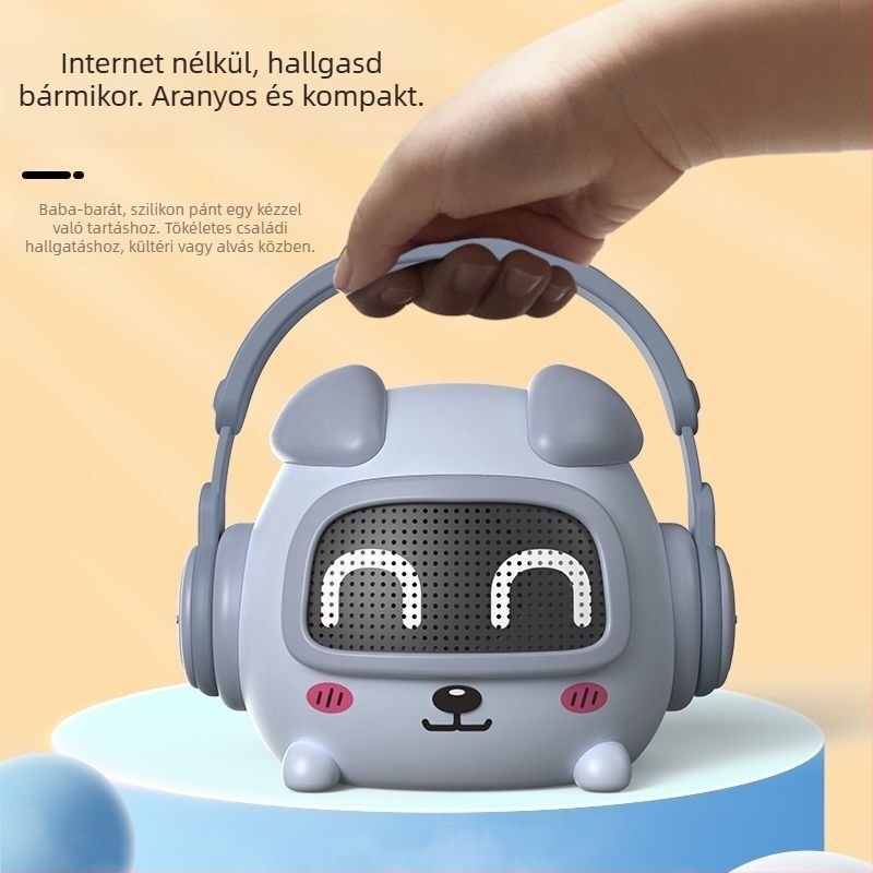 Gyermekek intelligens korai oktatási mesemondó gép — Bluetooth, távirányító, újratölthető, zenelejátszás; műanyag test; 0–3 éveseknek