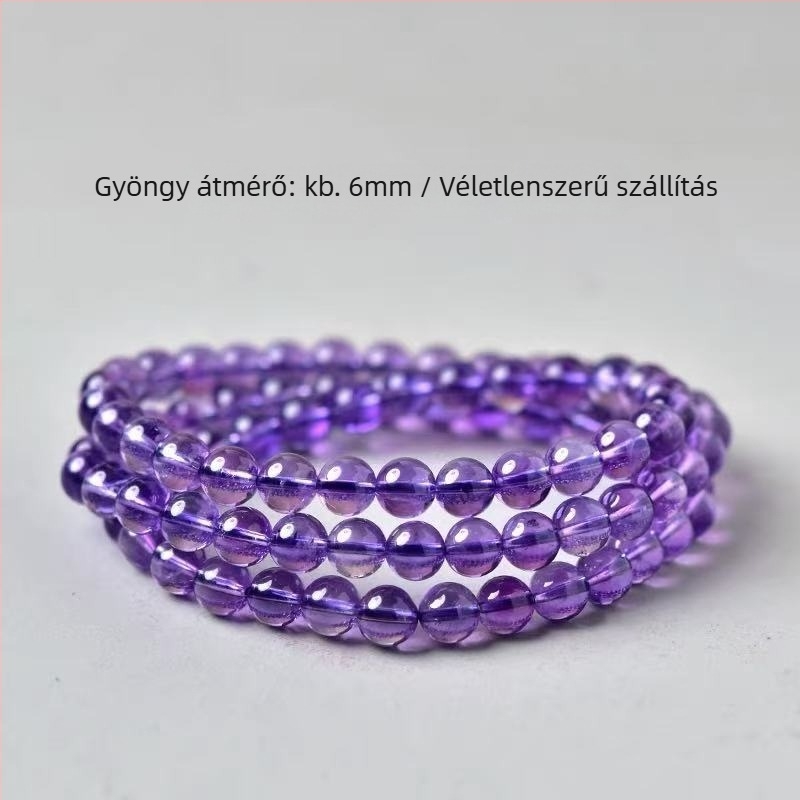 Ametiszt karkötő – csiszolás és polírozás, eredeti dizájn, gyümölcs alakú, nőknek