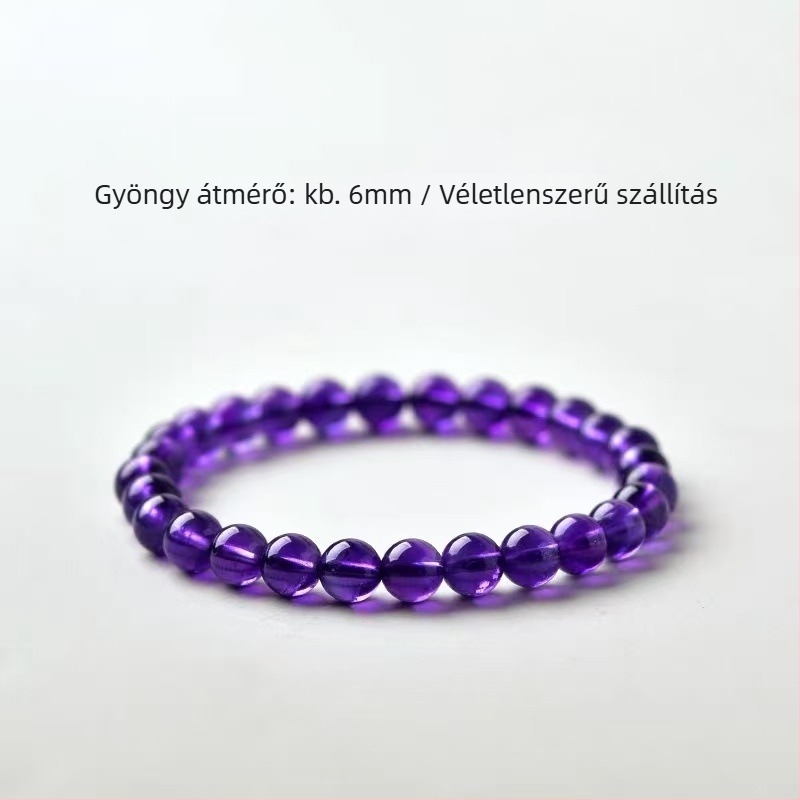 Ametiszt karkötő – csiszolás és polírozás, eredeti dizájn, gyümölcs alakú, nőknek