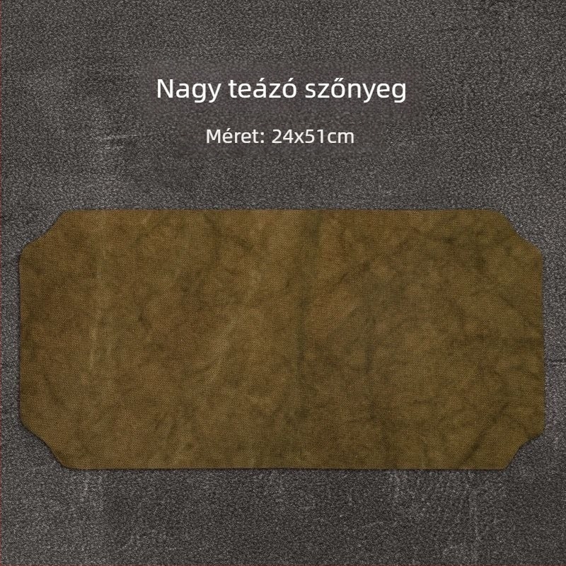 Ceremoniális tea alátét, kézzel készült, dupla réteg, vízálló, vászon és len