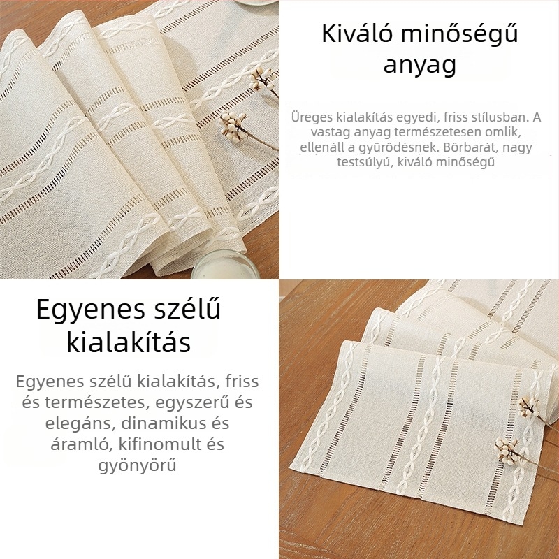 Amerikai stílusú téglalap alakú asztali zászló egyenes élű, lyukacsos dizájnnal