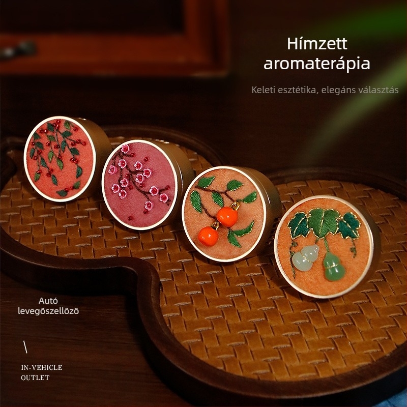 DIY hímzőkészlet, új kínai stílus, textilhímzés autó aromaterápiás tablettákkal, nappaliba, hálószobába, éttermekbe és kereskedelmi helyiségekbe