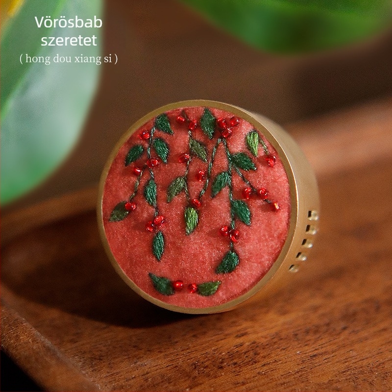 DIY hímzőkészlet, új kínai stílus, textilhímzés autó aromaterápiás tablettákkal, nappaliba, hálószobába, éttermekbe és kereskedelmi helyiségekbe