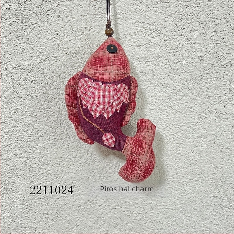 Új kézműves DIY patchwork halfüggő készlet – Lu hímzés, autódekorációhoz és játékhoz