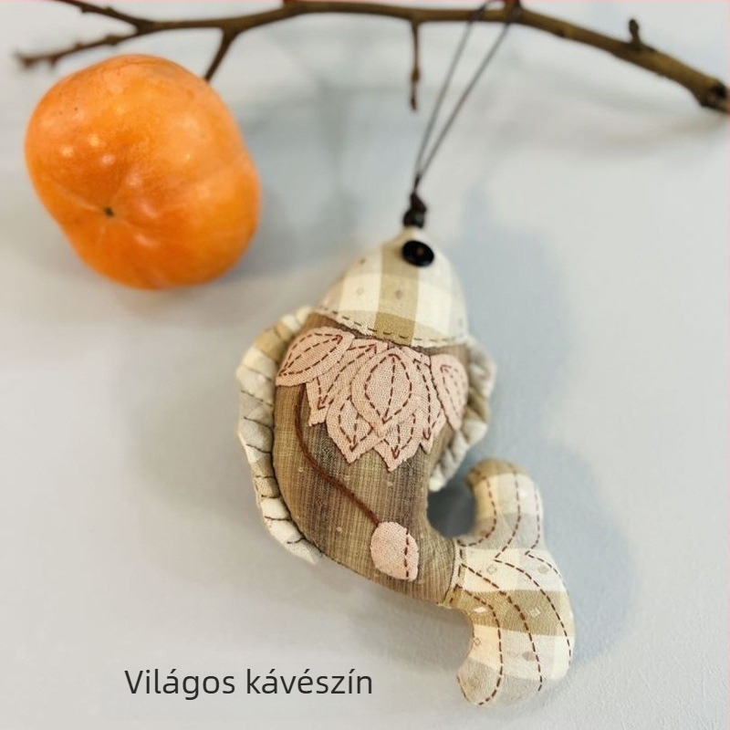Új kézműves DIY patchwork halfüggő készlet – Lu hímzés, autódekorációhoz és játékhoz