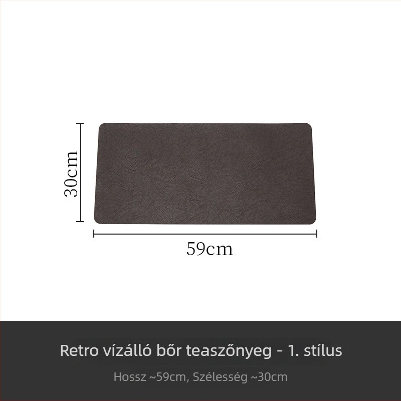 Modern kínai stílusú vízálló bőr tea alátét – zen minimalist Dizájn, bőr asztali futó teaceremóniához, száraz tea tál alátét