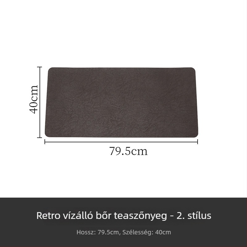 Modern kínai stílusú vízálló bőr tea alátét – zen minimalist Dizájn, bőr asztali futó teaceremóniához, száraz tea tál alátét
