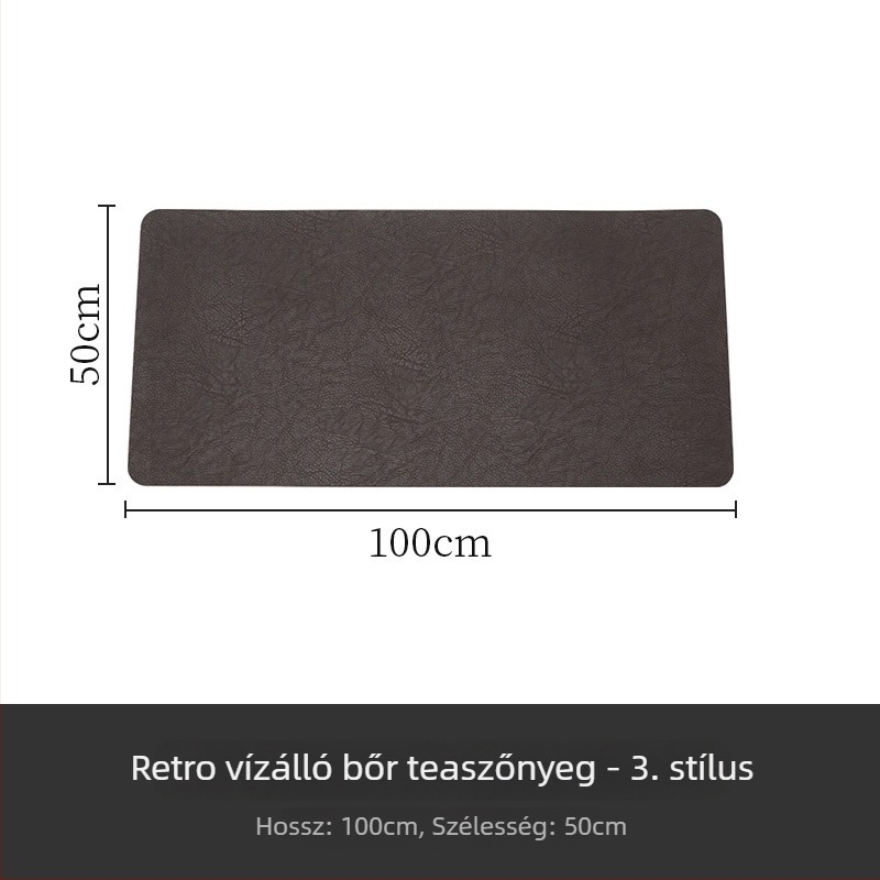 Modern kínai stílusú vízálló bőr tea alátét – zen minimalist Dizájn, bőr asztali futó teaceremóniához, száraz tea tál alátét