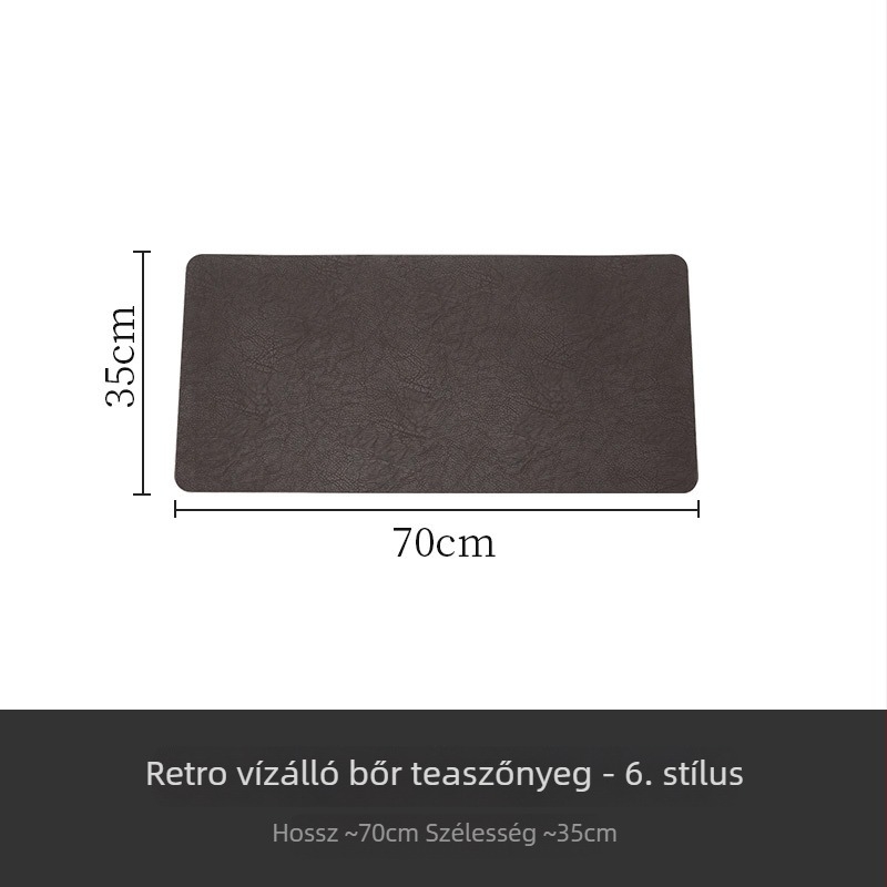Modern kínai stílusú vízálló bőr tea alátét – zen minimalist Dizájn, bőr asztali futó teaceremóniához, száraz tea tál alátét