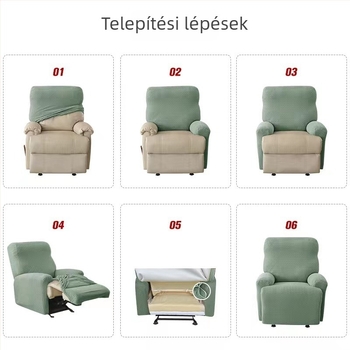 Rugalmas kanapéfedő reclinerhez, egyszínű, poliészter, minimalist stílus