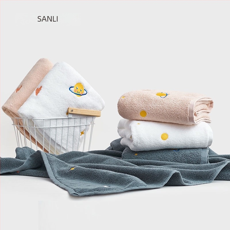 Sanli tiszta pamut fürdőlepedő hímzett, 300-400 g, 32s fonal, 100% pamut