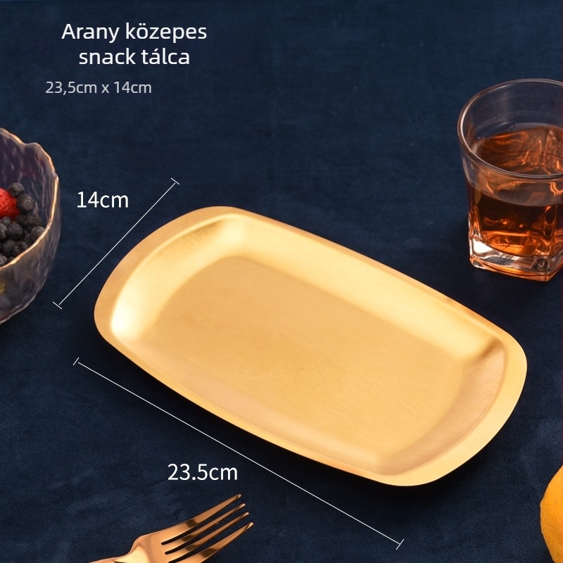 Rozsdamentes acél négyszögletes tál Koreai BBQ-hoz, mikrohullámú sütőben használható, logó nyomtatás, testreszabható