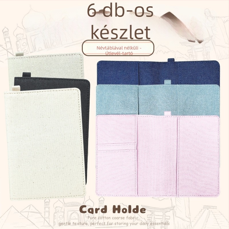 Útlevél- és kártyatartó — Integrált kártyatartó, vászon utazótáska, Uniszex (Yi Jin, Városi egyszerű stílus, 2025 tavasz)