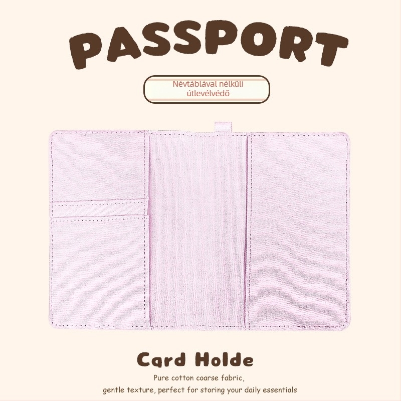 Útlevél- és kártyatartó — Integrált kártyatartó, vászon utazótáska, Uniszex (Yi Jin, Városi egyszerű stílus, 2025 tavasz)