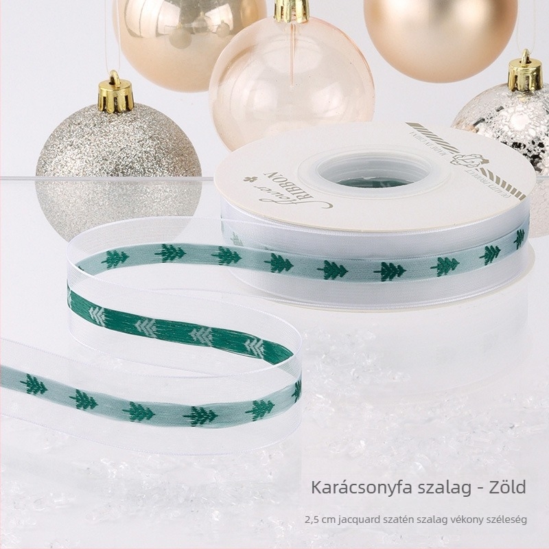 Chu yan karácsonyi szalag — DIY dekoratív szalag ajándékcsomagoláshoz és ünnepi dekorációkhoz