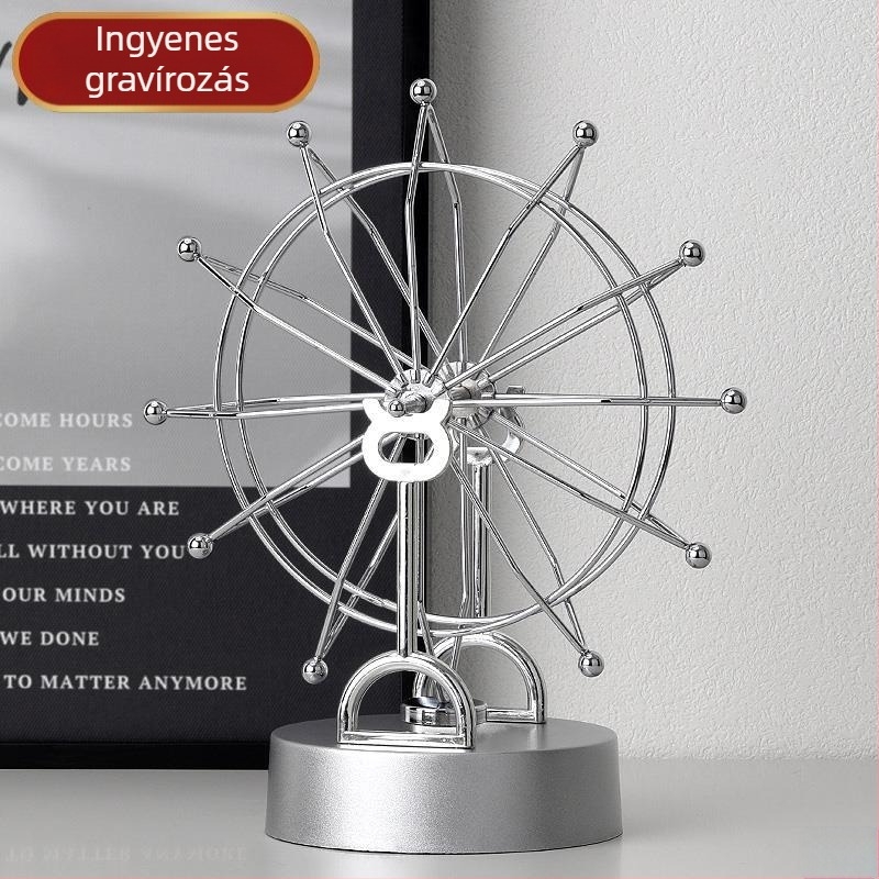 Forgó Ferris Wheel dekoráció a nappaliba – Nordic stílus, műanyag/gyanta, ajándékdoboz