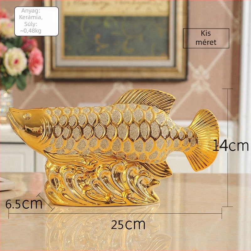 Palmer porcelán sárkányhal figurája, állat dekor otthonra, modern minimalista stílus