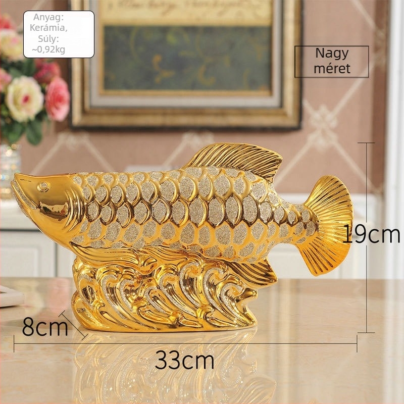 Palmer porcelán sárkányhal figurája, állat dekor otthonra, modern minimalista stílus