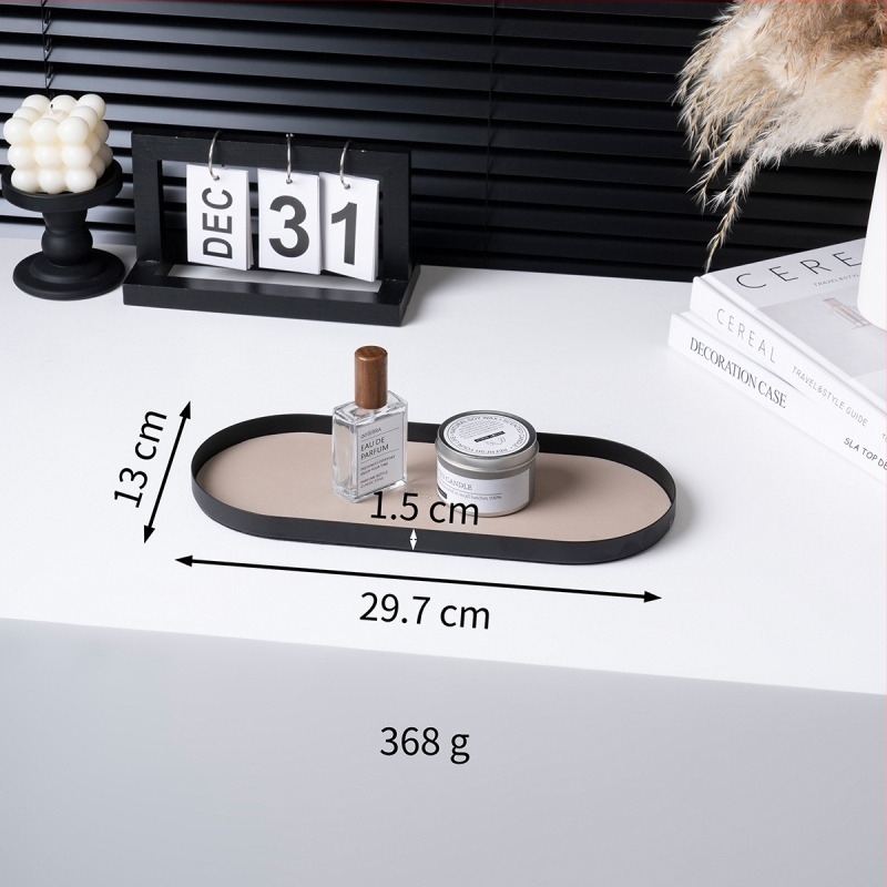 Fém dekoratív tál asztali tároláshoz, ovális alakú, modern minimalista stílus, testreszabható