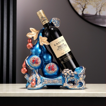 Gyantából készült borosrack dekoráció, kézzel festett, új kínai stílusú, testreszabható felület