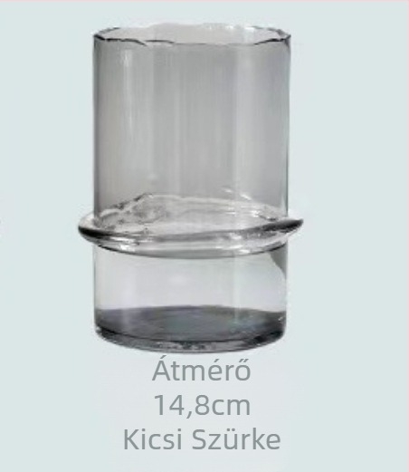 Yajun modern geometriai üvegváza, fújt üveg, egyenetlen nyakkal