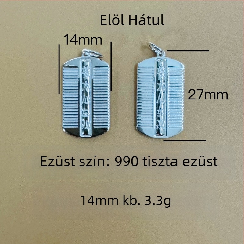 Három részes gyermekeknek szóló ezüst ékszerkészlet: 12 zodiákus jel, Bagua tükörmedál és telihold alakú medál