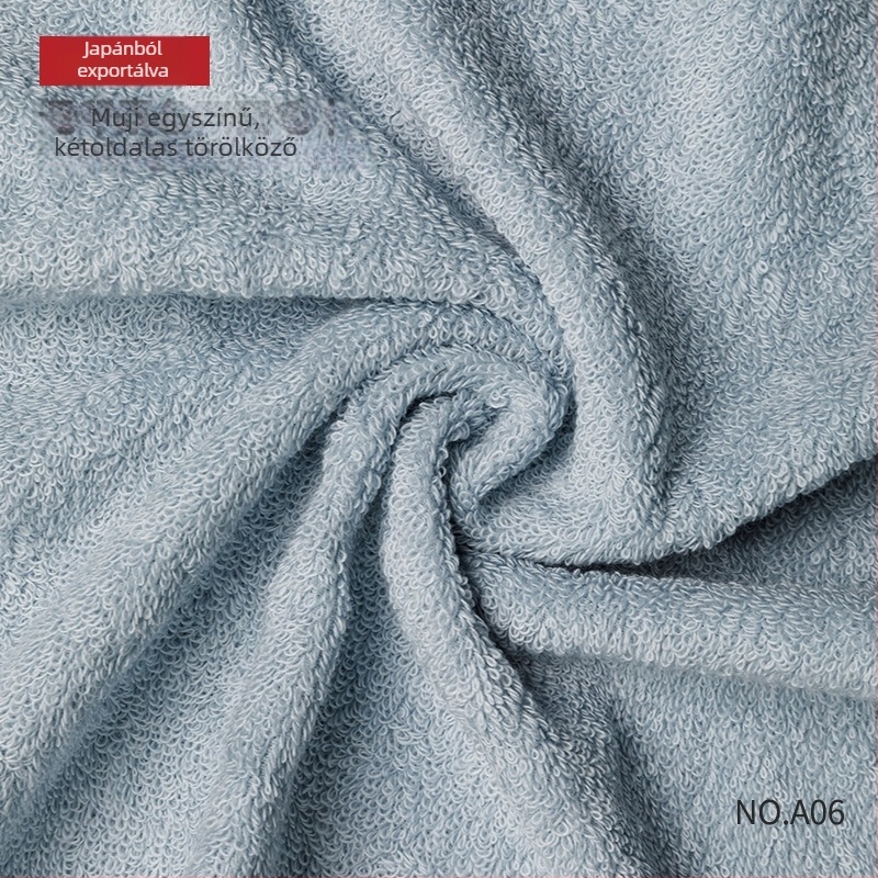 AM01 Japán stílusú 100% pamut törölköző – fürdő- és arc­törölköző, egyszínű, 34x85 cm, 120-140 g, fésült pamut, alacsony sodrású