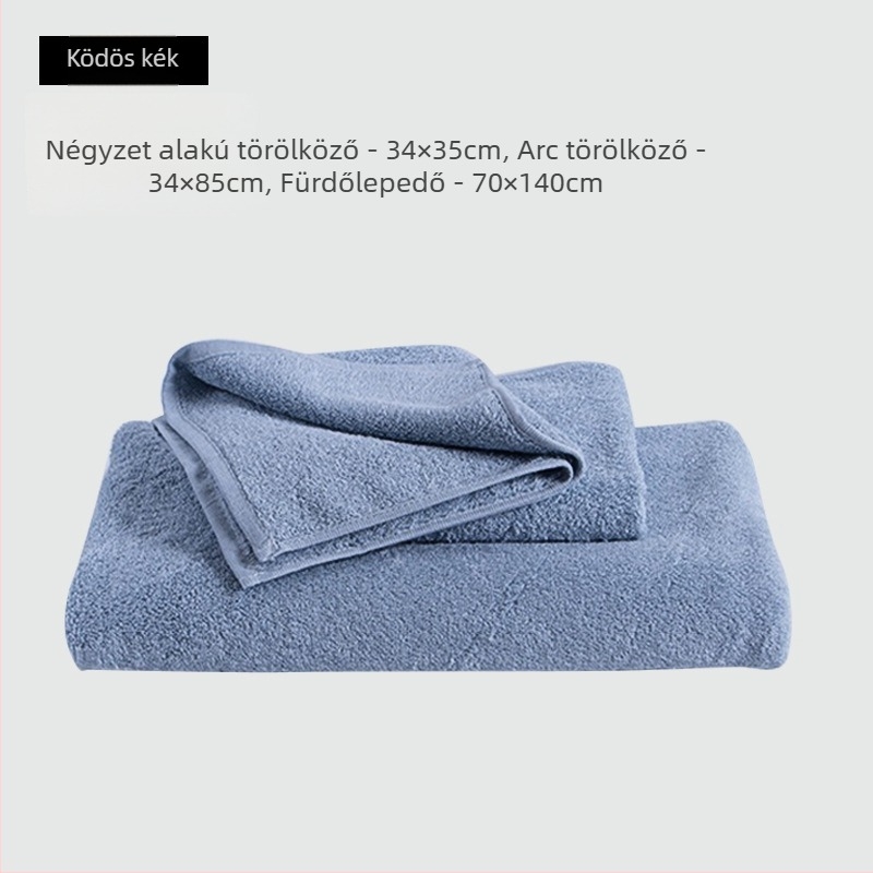 AM01 Japán stílusú 100% pamut törölköző – fürdő- és arc­törölköző, egyszínű, 34x85 cm, 120-140 g, fésült pamut, alacsony sodrású