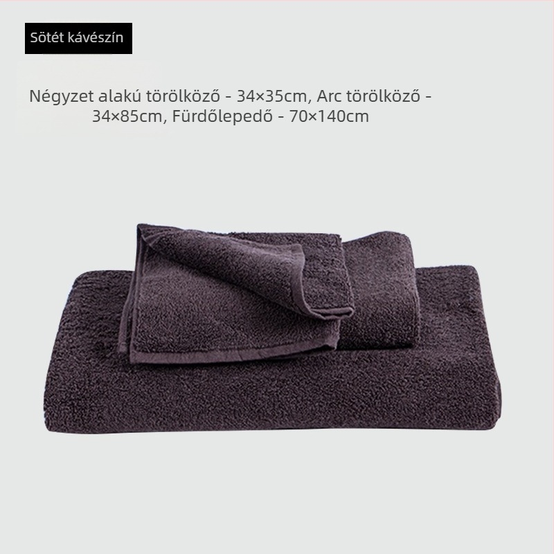 AM01 Japán stílusú 100% pamut törölköző – fürdő- és arc­törölköző, egyszínű, 34x85 cm, 120-140 g, fésült pamut, alacsony sodrású