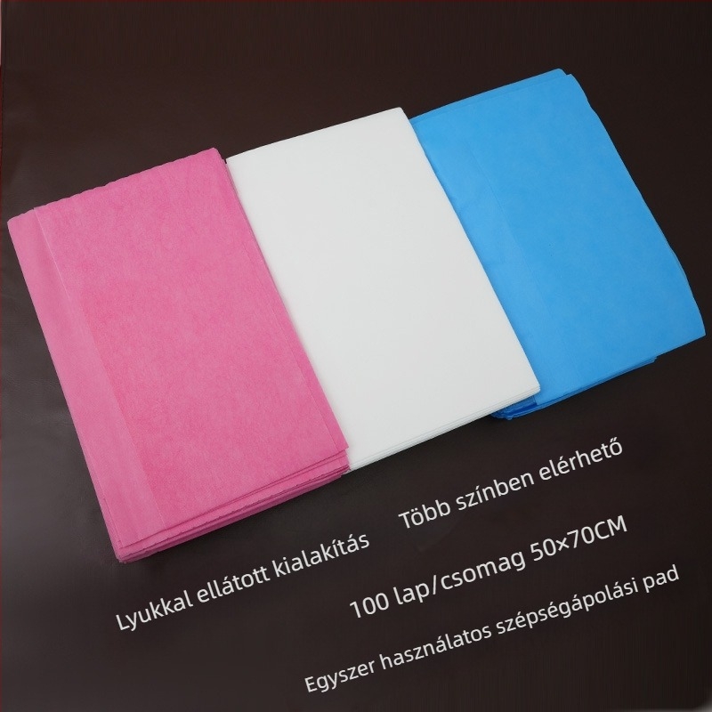 Egyszer használatos vastag, vízálló nem szövött törölközők manikűrhöz és pedikűrhöz, szalonhoz masszázs törölközők, 100 darab/csomag