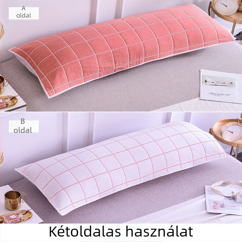 Duplaméretű párnahuzat, hosszú géz-pamut, 1.2–1.5 m