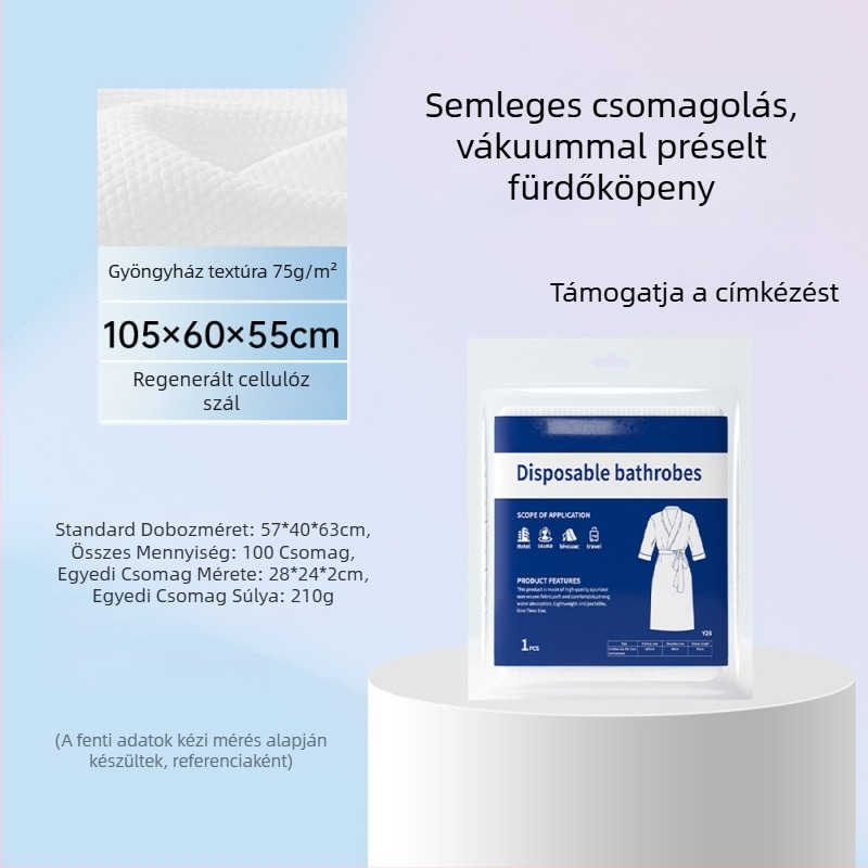 Hajszárító sapka – növényi rostokból, 80–99 g, testreszabható feldolgozás