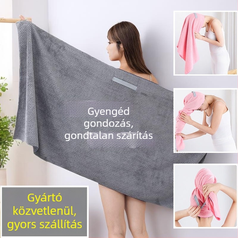 Száraz hajfej sapka, korall velúr, 150D fonal, síkszövés, körülbelül 150 g