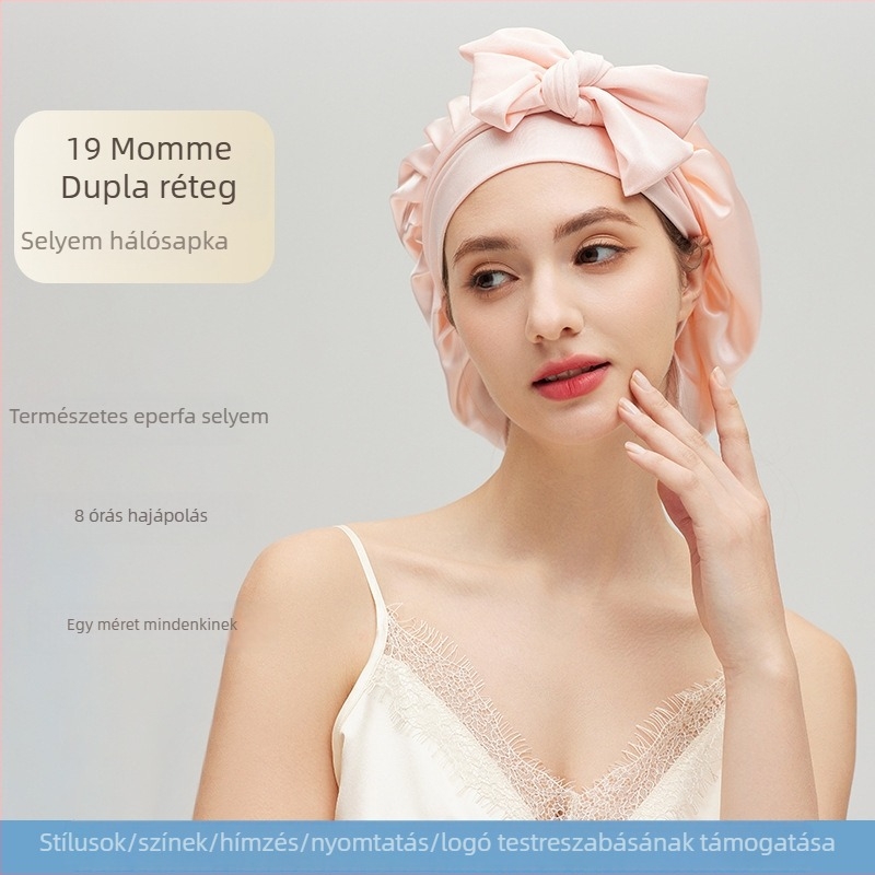 100% Mulberry selyem hajsapka, zuhanysapka, hajápolás, anti-frizz