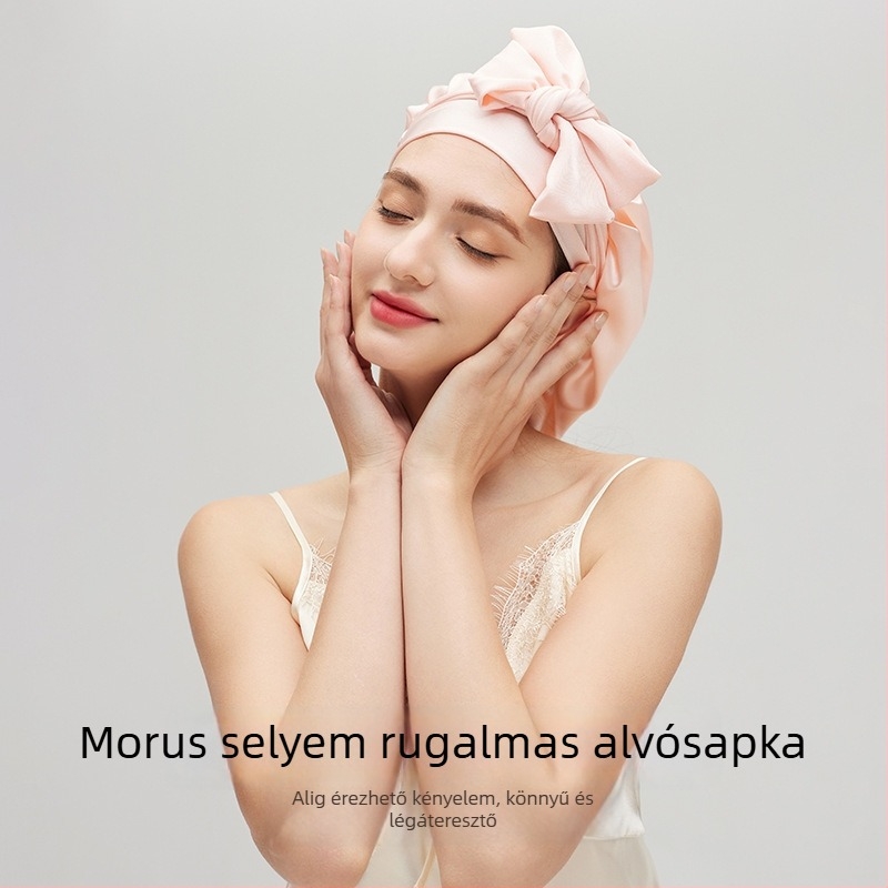 100% Mulberry selyem hajsapka, zuhanysapka, hajápolás, anti-frizz
