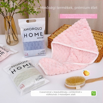 Mufando száraz haj sapka, korall plüss, 200 g+, spirálos kivitel