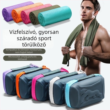 Sporttörölköző mikroszálas, gyors száradású, 100 g, csavarmentes fonal, személyre szabható és logó nyomtatható