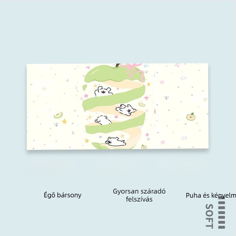 Mikroszálas sporttörölköző lineáris kutya nyomtatással, 200 g+ nedvszívó