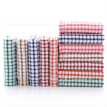 Pamut konyhai törölköző, 75 g, egyszálú fonal, jacquard szövés