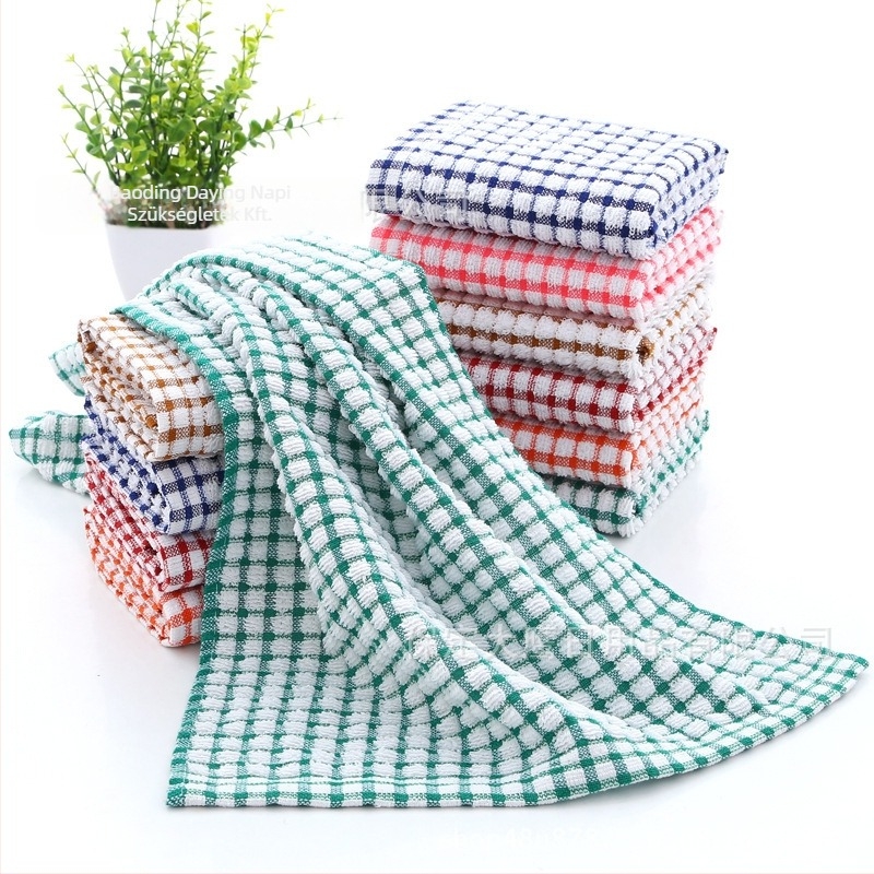 Pamut konyhai törölköző, 75 g, egyszálú fonal, jacquard szövés