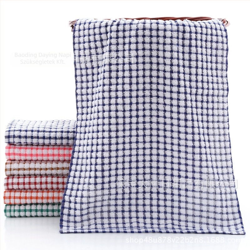 Pamut konyhai törölköző, 75 g, egyszálú fonal, jacquard szövés
