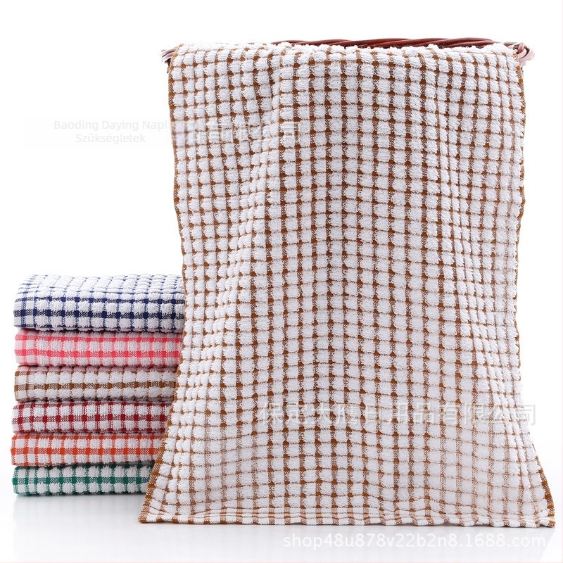 Pamut konyhai törölköző, 75 g, egyszálú fonal, jacquard szövés