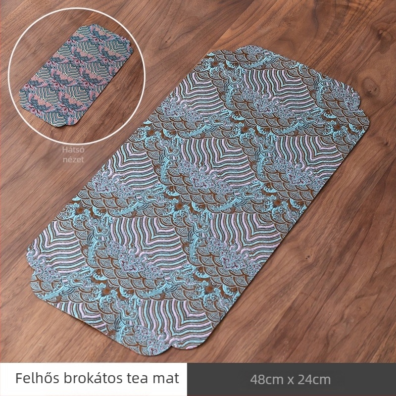 Dupla oldalú tea alátét, új kínai stílus, zen ihletésű asztali dekor a teaceremóniához