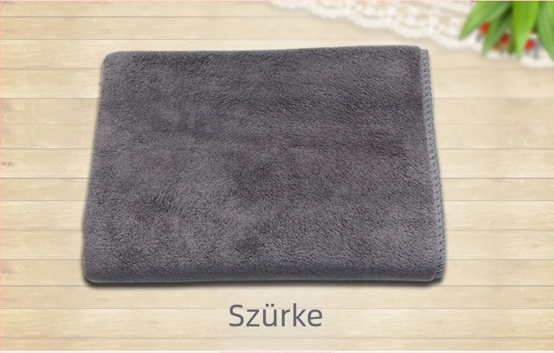 Autó tisztítására szolgáló mikroszálas törölköző, 420 g, hajtott szélek, logóval testre szabható