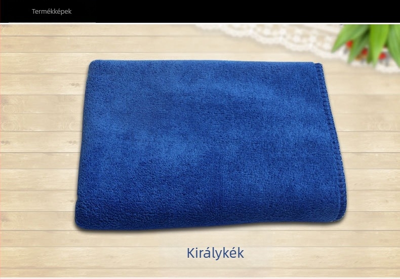 Autó tisztítására szolgáló mikroszálas törölköző, 420 g, hajtott szélek, logóval testre szabható
