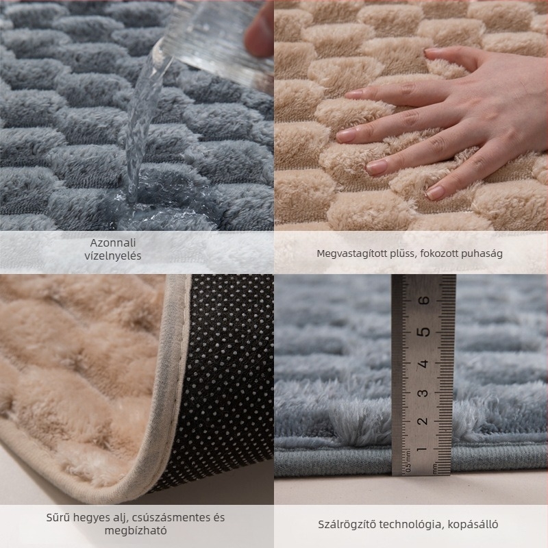 Vastagított csúszásmentes padlószőnyeg fürdőszobába, nedvszívó, hálószoba, konyha és előszoba